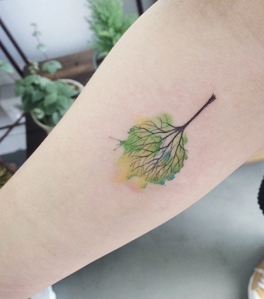 tree green tree leaf tattoo design for arms