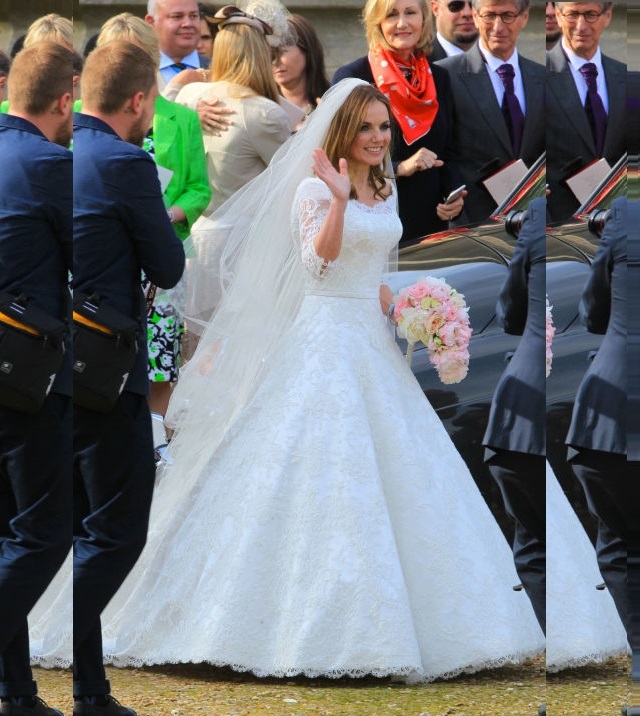 Geri Halliwell wearing the best celebrity wedding dress