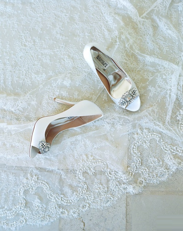 Lauren Conrad's wedding outfit and bridal shoes