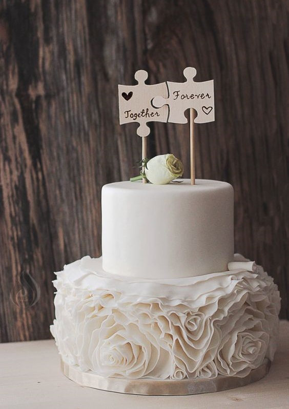 The "Together Forever" Wedding Cake