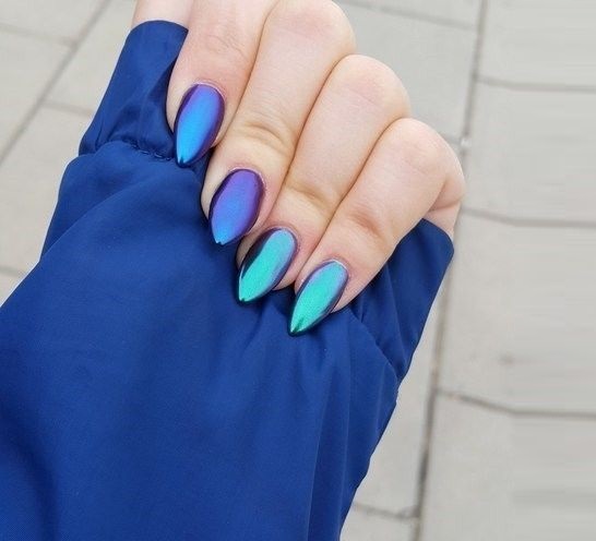 Metallic Mermaid Blue hue for nails