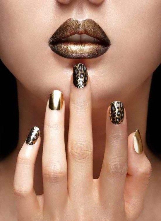 Rich and Bold Metallic Nails