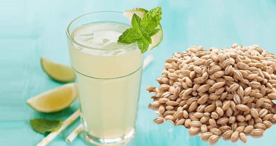 Drink and use Barley water to fade wrinkles