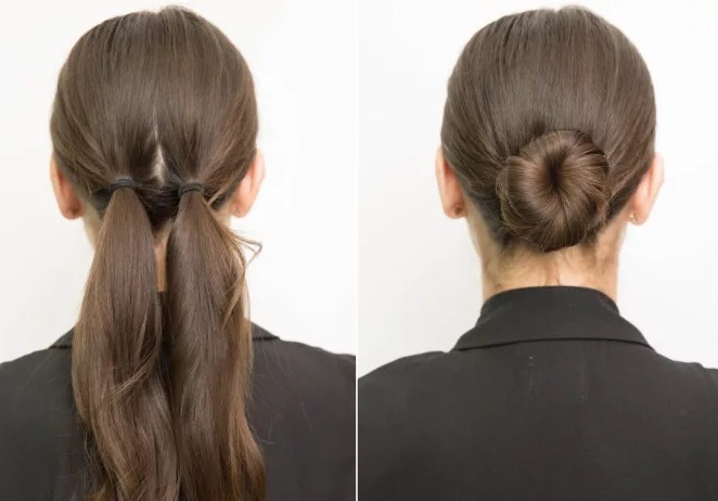 Ribbon Knot Bun with two strands